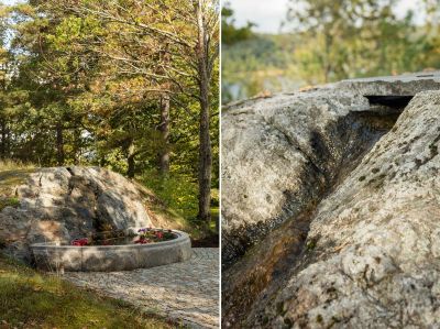 Minneslund i granit