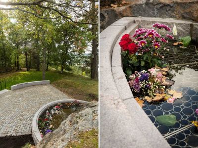 Minneslund i granit