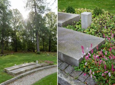 Minneslund i granit